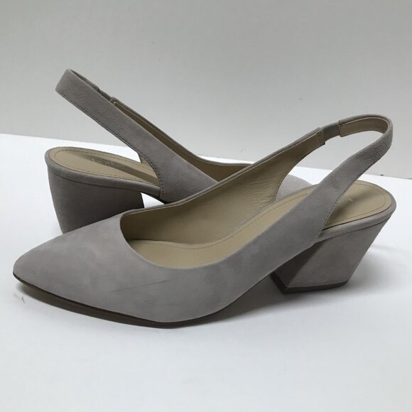 Botkier Shayla Slingback Nude Suede Pumps - Picture 5 of 15